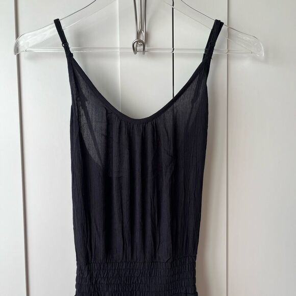 PrAna Fernie Wide Leg Jumpsuit sleeveless black gauze bohemian size‎ M NWT - Picture 5 of 15